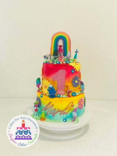 2 Tier Trolls Inspired Fun Rainbow Cake.jpg